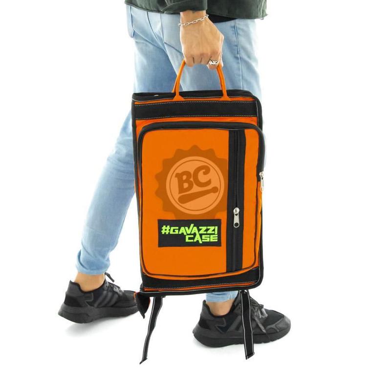 Bag de Baquetas Gavazzi Luxo Laranja Nylon Extra Grande com alça